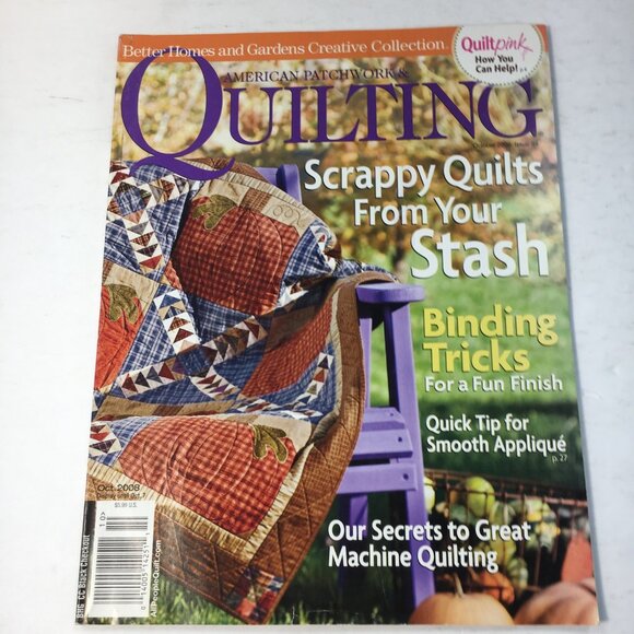 American Patchwork & Quilting Magazine Better Homes & Gardens October 2008 Issue - Picture 1 of 9